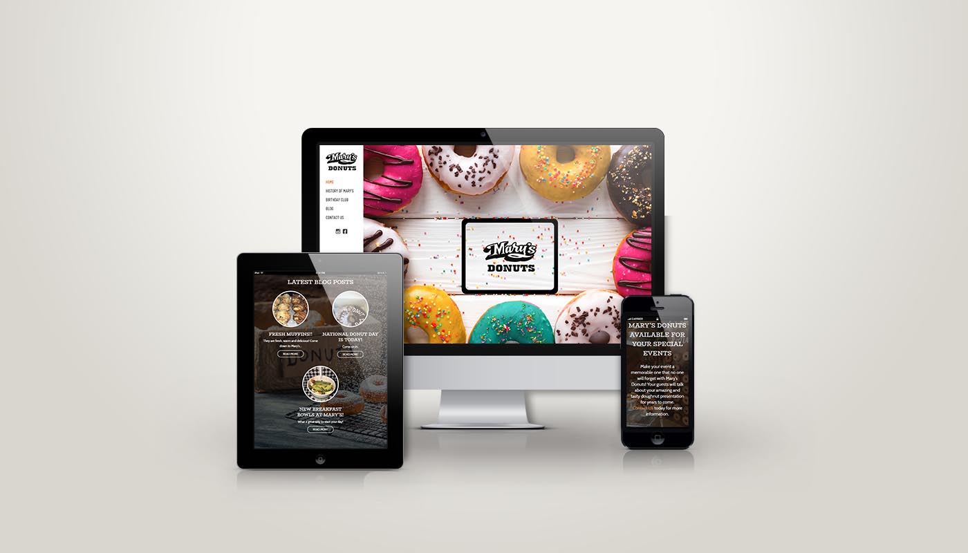 Mary's Donuts mockup